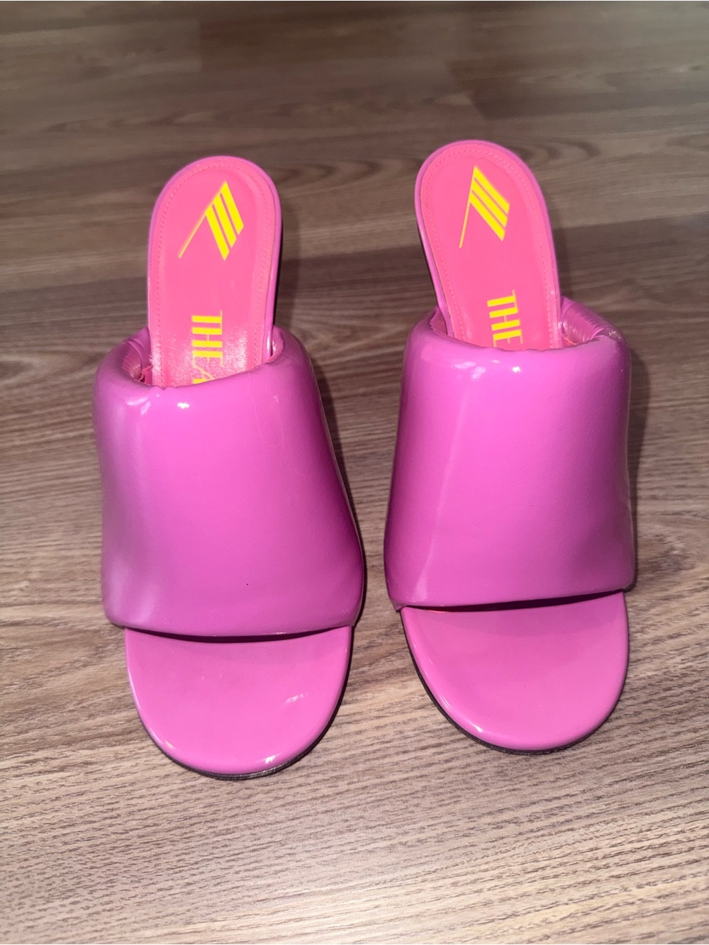 The Attico Hot Pink Padded Slide Mules
